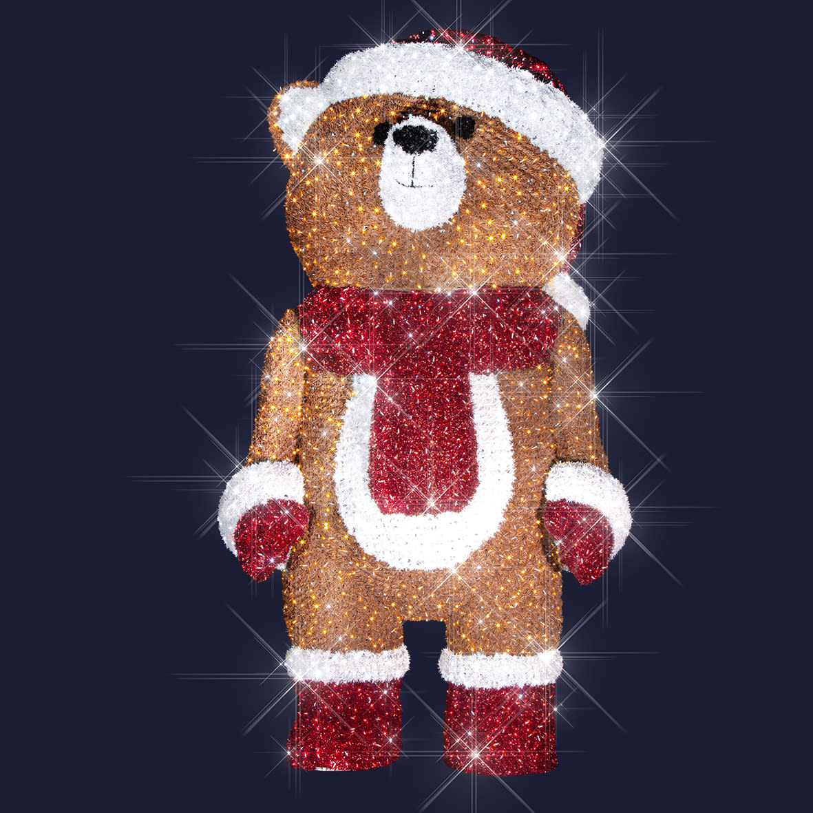 Festilight - Ours câlin - H5mxL2,6m en aluminium avec sapinette- 4320LED - 230V