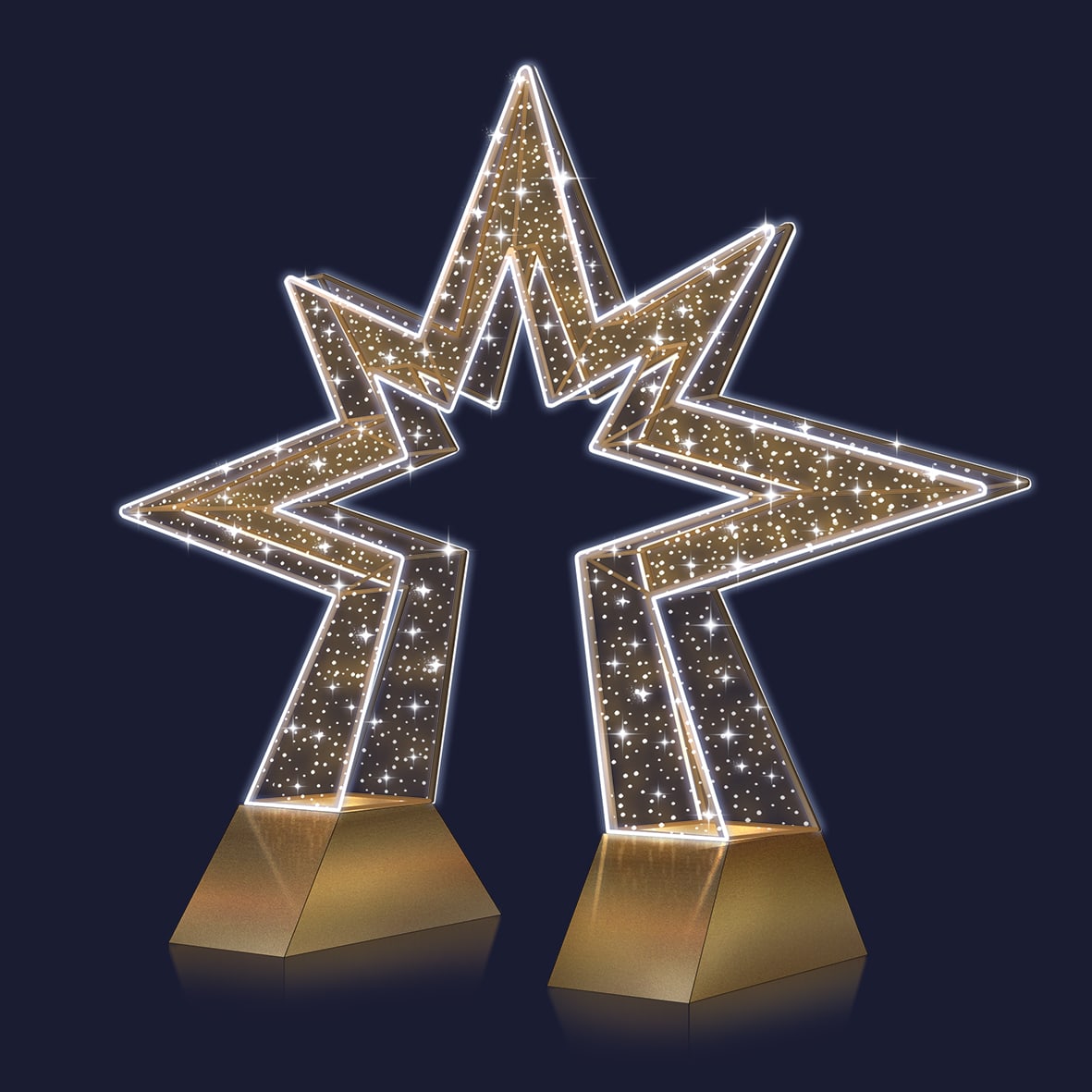 Festilight - Etoile Celeste - Passage Ht 4M20xL3M80 - 4300LED blanc blanc chaud-230V