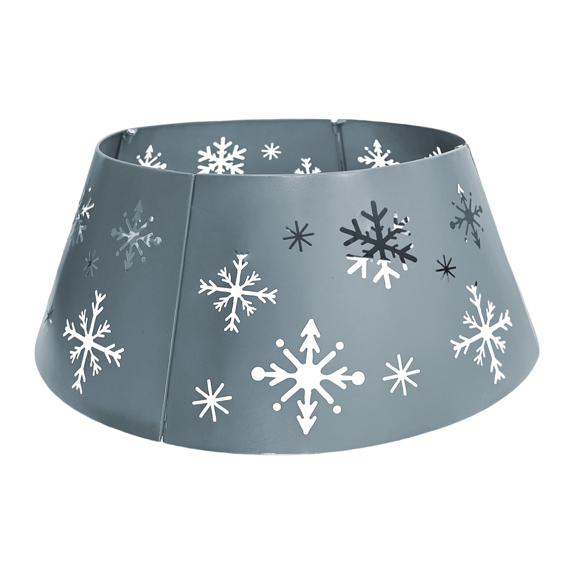 Festilight - Cache pied pour sapin en métal Argent - D.66cmxHt25cm - en 4 parties