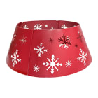 Festilight - Cache pied pour sapin en métal Rouge - D.66cmxHt25cm - en 4 parties