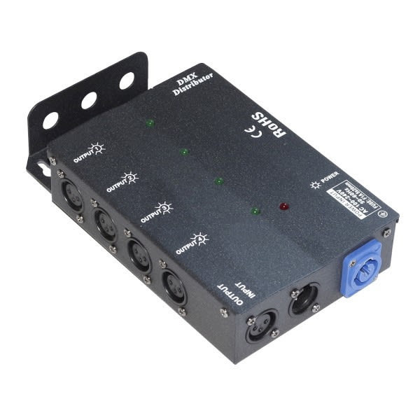Festilight - Splitter DMX, 1 entrée, 4 Sorties, 217x124x48mm, 0,85kg