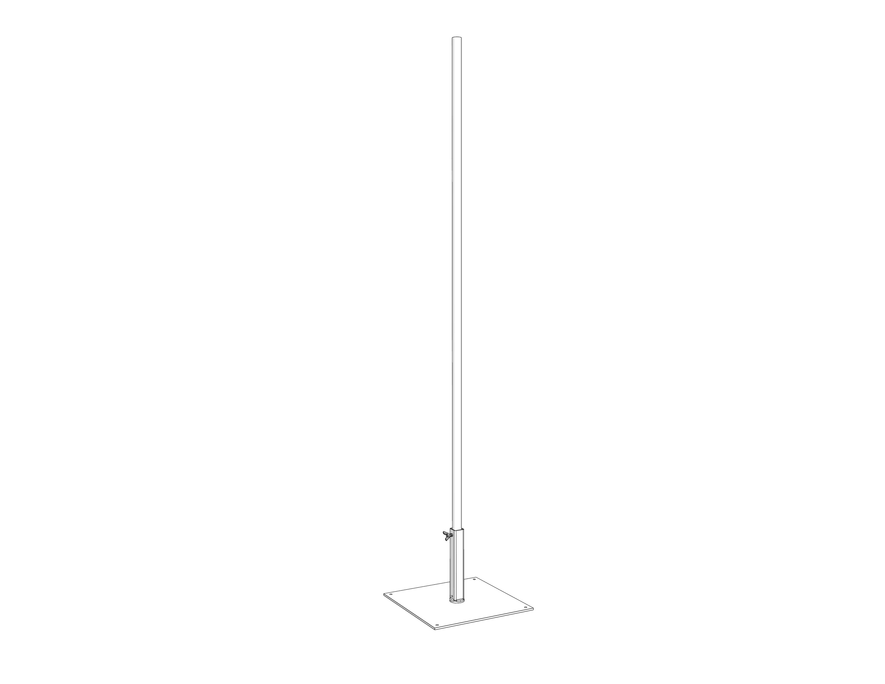 Festilight - Socle pour les Motifs français, base 300x300x5mm+tube alu 30x30x0.2mm