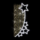 Festilight - THYRA-Le Motif poteau, H2,00mxL0,90m, LED blanc et drapé blanc chaud pét