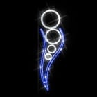 Festilight - LUNA-Motif poteau H2xL0,6m, LED blanc bleu pét, 230V