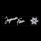 Festilight - Joyeuses Fêtes-Traversée, H1mxL4m, LED blanc pét, 230V