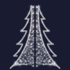 Festilight - MODERN TREE-Motif poteau Double, H2,5mxL2m, LED blanc 100% pétillant, 230V