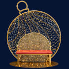 Festilight - ECRIN DE NOEL - Photocall boule de Noël avec banc -H2,6m x L2,30m x P1m - 24V