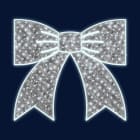 Festilight - AVA -Noeud néon blanc et Guirlande LED blanc froid -H1,80xL2M - Sapinette Argent