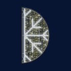 Festilight - SNOWFLAKE -Motif LED Blanc Froid/Blanc chaud Pétillant-H1,6M-Structure ABS -230V