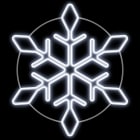 Festilight - MILIK-Le Motif Français, motif Flocon H0,71xL0,62m, LED blanc néon, 230V