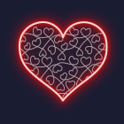 Festilight - AIMEE-Le Motif Français, motif Coeur Ø58cm, néon rouge