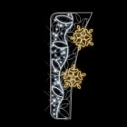 Festilight - GABIN-Le Motif Français, Motif poteau H2mxL0,80m, LED blanc CH pétillant