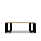 Festilight - BANC structure en ABS noir et lame de bois- L1,20MxH43cmxP30cm