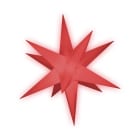 Festilight - ALENA - Etoile 3D coloris rouge Ø0,50m, LED blanc chaud, 230V