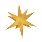 Festilight - ALENA - Etoile 3D coloris jaune Ø0,50m, LED blanc chaud, 230V
