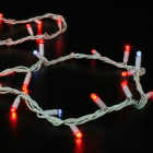 Festilight - ORIGINAL-Guirlande Longueur 10m, 100 LED rouge pétillant, Câble blanc