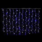Festilight - MASTER-Rideau droit, H.1,50xL.2,00m, caps Ø8mm, 240 LED bleu pét, 230V