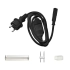 Festilight - Packs pour connexion, Alimentation+picot+gaîne+embout, Câble noir, Strip led