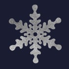 Festilight - Flocon pailleté, Ø20 cm, argent, INT/EXT