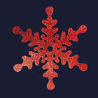 Festilight - Flocon pailleté, Ø20 cm, rouge, INT/EXT