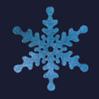 Festilight - Flocon pailleté, Ø40 cm, bleu, INT/EXT