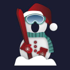 Festilight - FLOKY- Tête à trou bonhomme de neige, H1,50xL0,80m, poids 13kg