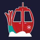 Festilight - CABLEWAY-Photocall cabine de ski, H1,70xL1,30m, poids 13kg