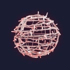 Festilight - SATURN-Sphère lumineuse, Ø60cm, LED rouge pét, 230V