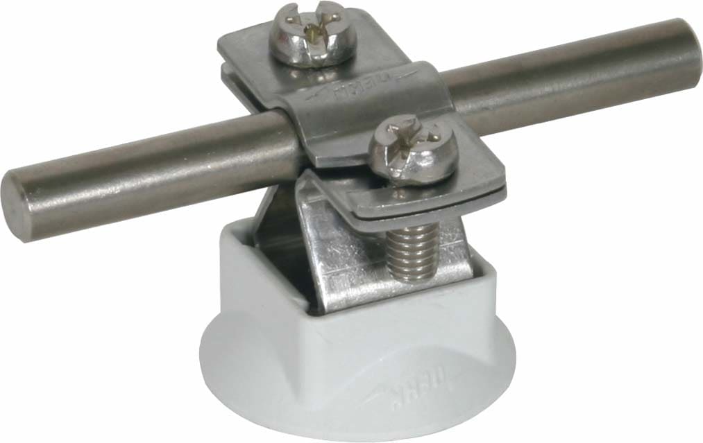 Dehn - Support pour conducteurs DEHNhold Rd 8-10/Fl 20mm M8 avec socle en plastique INO