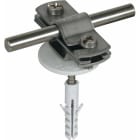 Dehn - Support pour conducteurs avec attache Rd 7-10/Fl 30mm vis 5x45mm INOX