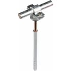 Dehn - Support de barres avec bride ZG Rd 16mm cheville 180mm St/tZn