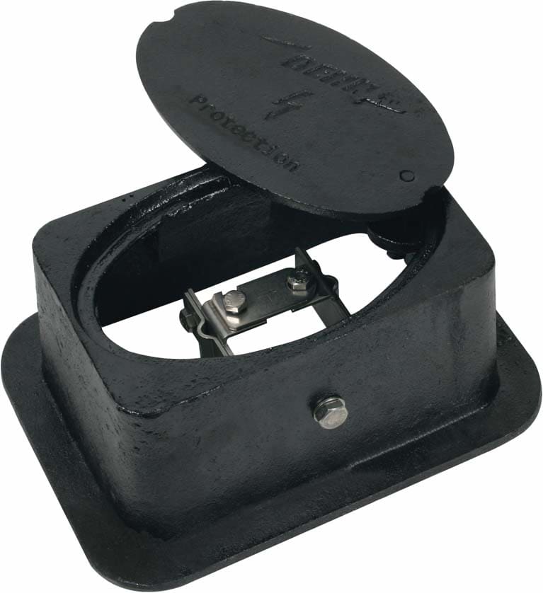 Dehn - Regard de visite UF en fonte noir avec borne de sectionnement Inox