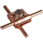 Dehn - Borne MV Rd 8mm avec vis hexagonale et ressort plat Cu