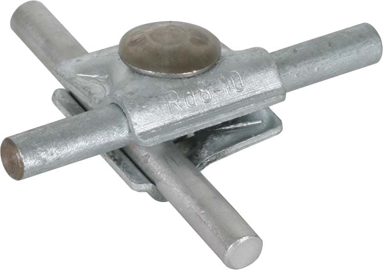 Dehn - MV clamp St/tZn f. Rd 8-10mm w. truss head screw M10x35mm a. nut V2A