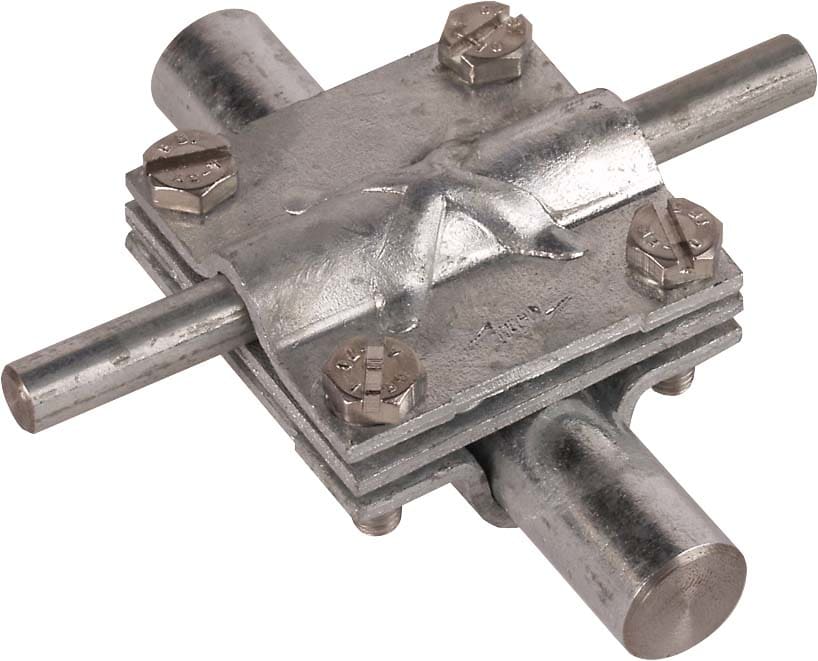Dehn - Raccordsde croisement avec plaquette intermédiaire Rd 16/8-10mm Rd 16/Fl 30mm St