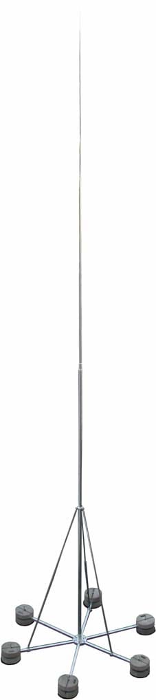 Dehn - Self-supp. air-term.rod D 60/10mm L 10M Al w. six-legged supp. R 1200mm St/tZn