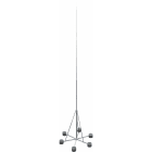 Dehn - Self-supp. air-term.rod D 60/10mm L 10M Al w. six-legged supp. R 1200mm St/tZn