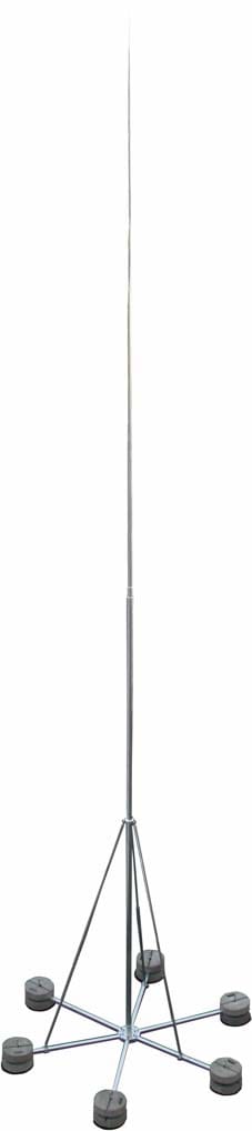 Dehn - Self-supp. air-term.rod D 60/10mm L 11M Al w. six-legged sup. R 1200mm St/tZn  -