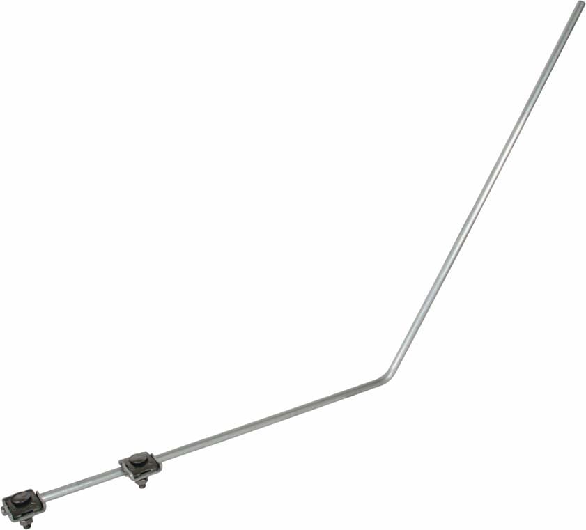 Dehn - Pointe captrice coudée avec 2 bornes à rainure D 10mm L 1000mm Al