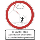 Dehn - Panneau "durant un orage"