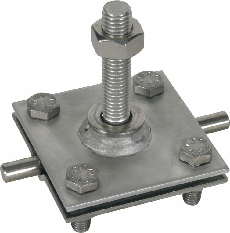 Dehn - Borne à tige filetée M12 Inox (V4A)pour conducteur Rd 7-10 / Fl 30-40 mm