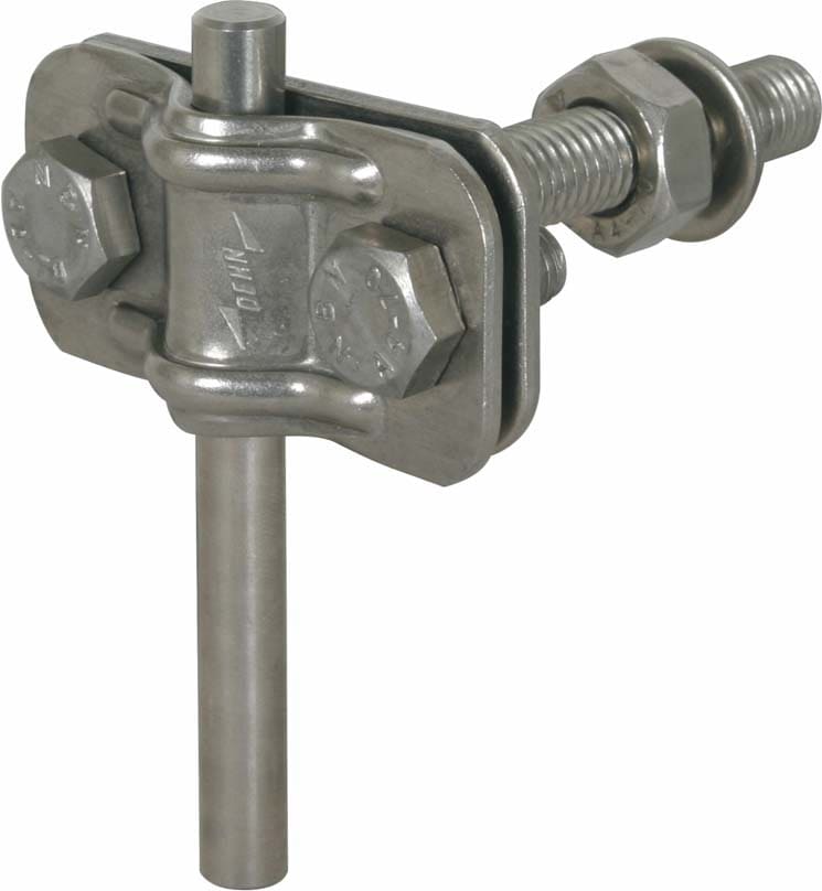 Dehn - Borne à tige filetée M10 Inox (V4A)pour conducteur Rd 8-10 / Fl 30 mm