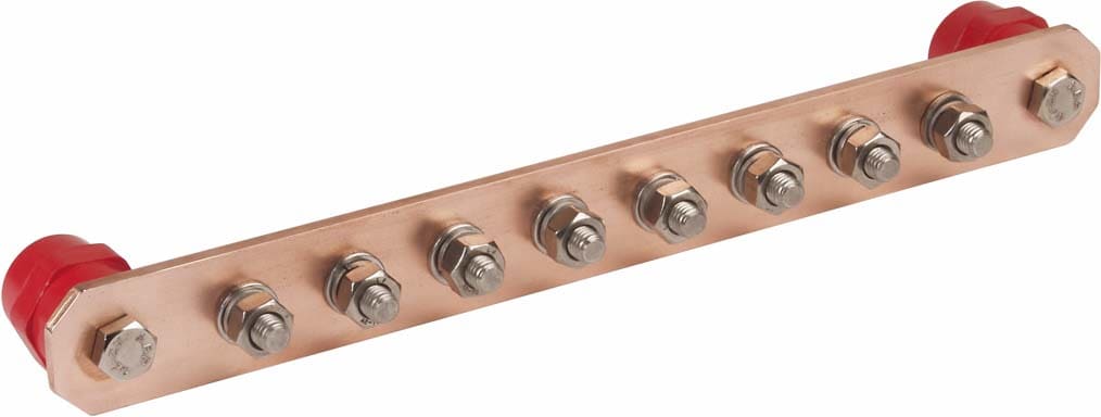 Dehn - Barre d´équilibrage de potentiel pour l´industrie 8 connexions 365x40x5mm Cu