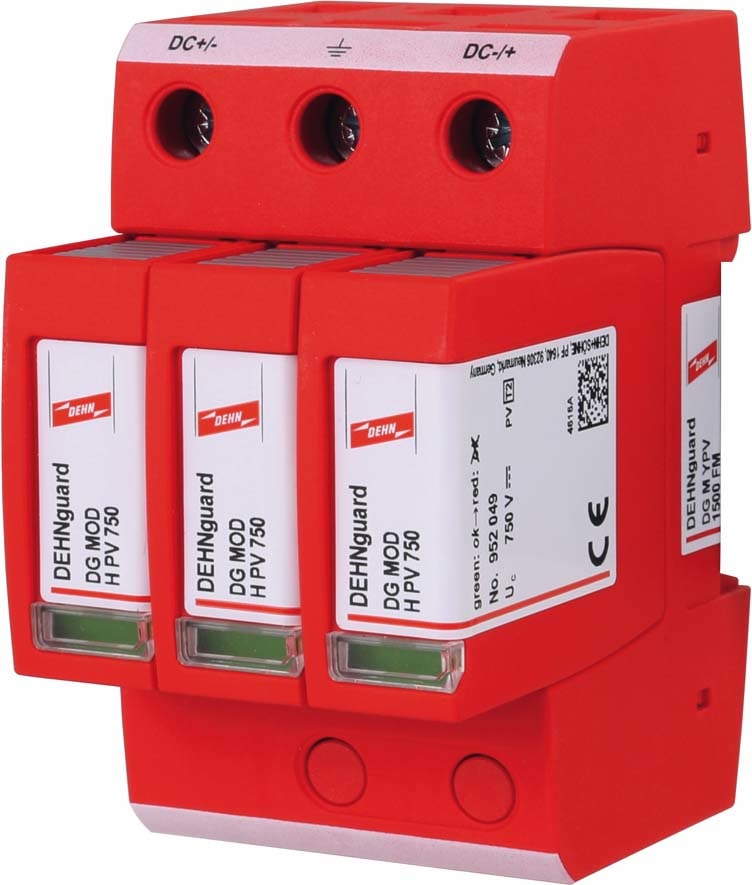 Dehn - DG M YPV 1500 FM DEHNguard parafoudre unipolaire modulaire pour systèmes PV avec