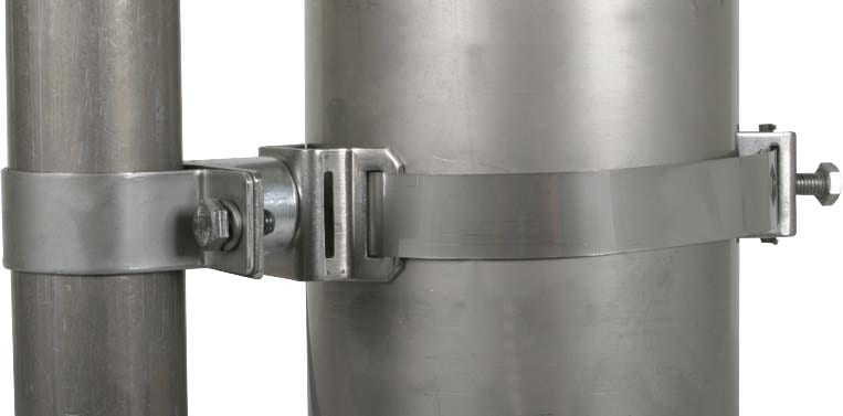 Dehn - Bride de fixation avec bande de serrage et pièce d`écartement 30mm INOX