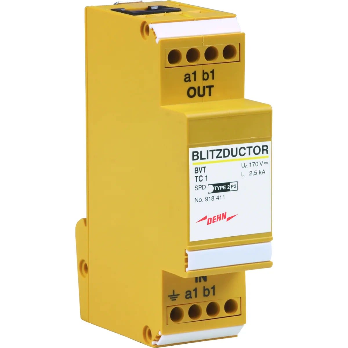 Dehn - BLITZDUCTOR VT TC 1 parasurtenseur pour lignes RTC, RNIS Uk0, ADSL