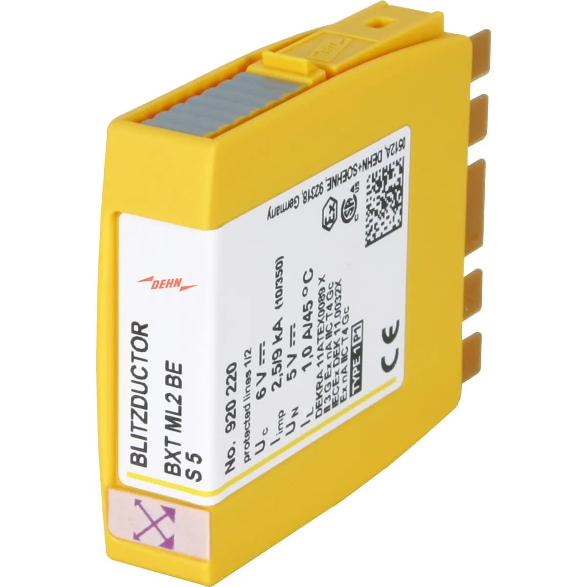 Dehn - BLITZDUCTOR XT ML2 BE S 5 parafoudre combiné pour 2 conducteurs