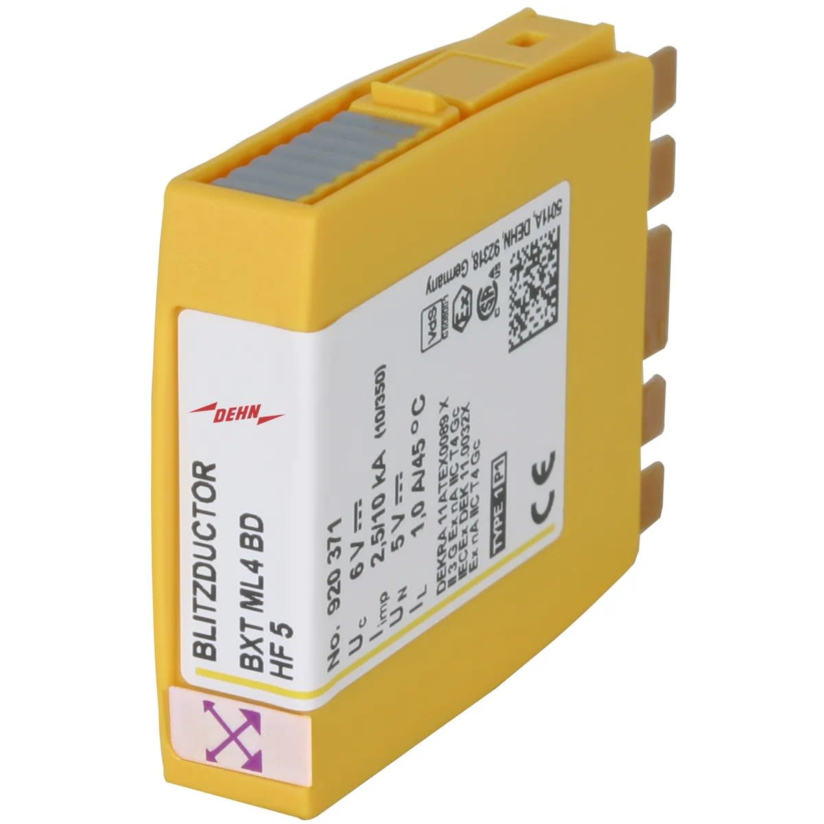Dehn - BLITZDUCTOR XT ML4 BD HF 5 parafoudre combiné pour 2 paires