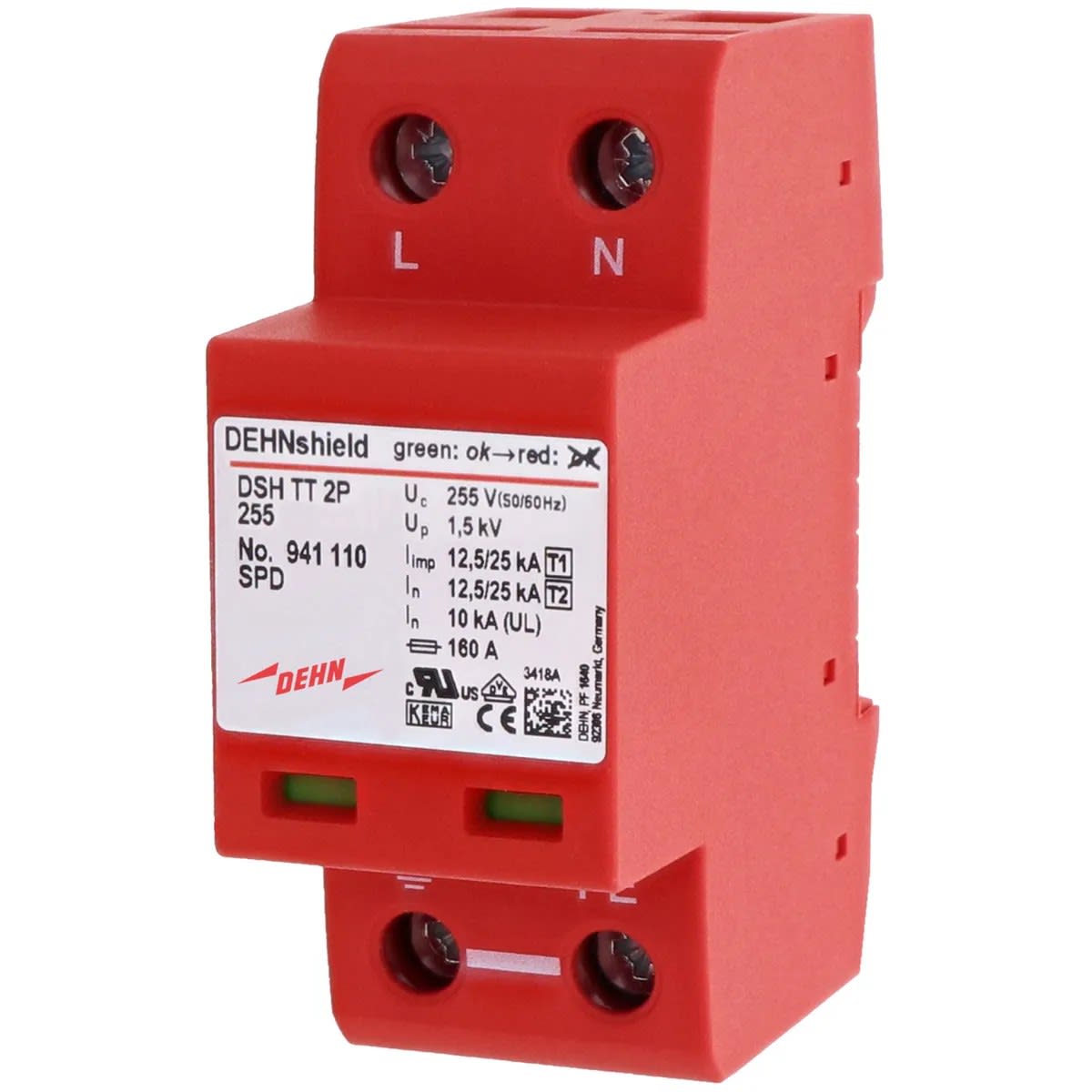 Dehn - DSH TT 2P 255 SPD type 1- Iimp 12,5 kA- Mono compact - Up <= 1,5 kV