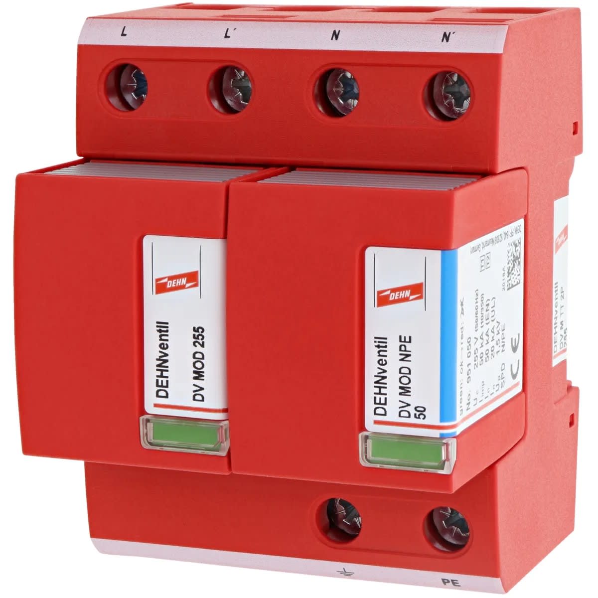 Dehn - DV M TT 2P 255 DEHNventil parafoudre combiné modulaire pour régimes TT et TN mon